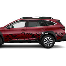 Subaru Outback Side Doors Mountains Vinyl Sticker Decal Graphic
 2