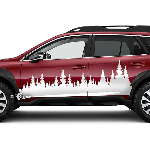 Forest Style Door Side Vinyl Decal Kit for Subaru Outback