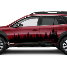 Subaru Outback Side Doors Trees Vinyl Sticker Decal Graphic
 2