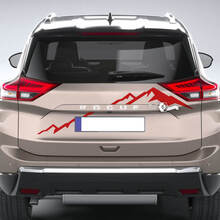 Mountains Nissan Rogue Rear Bumper Vinyl Decal Sticker Graphic
 3