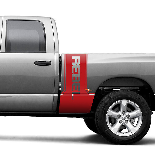 Rebel Lettering Graphic Stripe Rear Side Sticker Decal For Dodge Ram Power Wagon