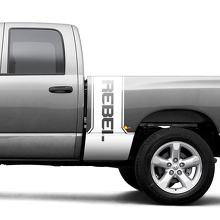 Rebel Lettering Graphic Stripe Rear Side Sticker Decal For Dodge Ram Power Wagon 2