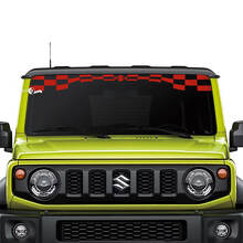 Suzuki JIMNY Windshield Checkered Flag decal sticker graphics
 2