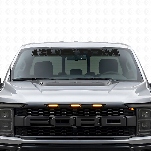 Custom Lettering Windshield Vinyl Decal for Musclecar Truck _1