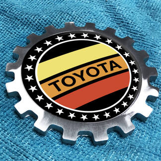 Toyota Vintage Metal Aluminum Badge Bedside Gear Emblem Aluminium
