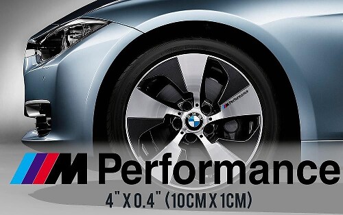 BMW M Performance Wheels Door handle rear view mirror body vinyl decal sticker

