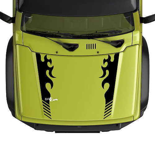 Suzuki JIMNY Hood Stripes Flame Strobe decal sticker graphics
 1