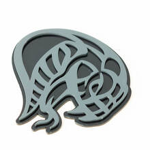 Hellsnake Snake 3D Fender Badge Emblem _3