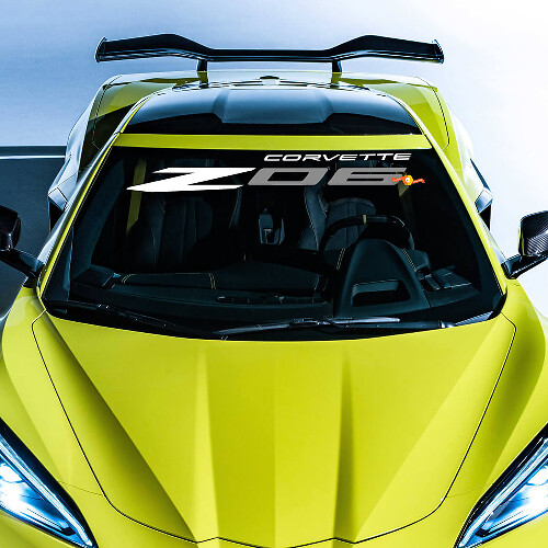 Chevrolet Chevy C8 Corvette Z06 Jake Skull Windshield Vinyl Decal Sticker
