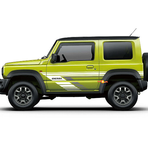 Autumn Vintage Retro Stripes Side Doors Decal Sticker Graphics For Suzuki JIMNY Sierra