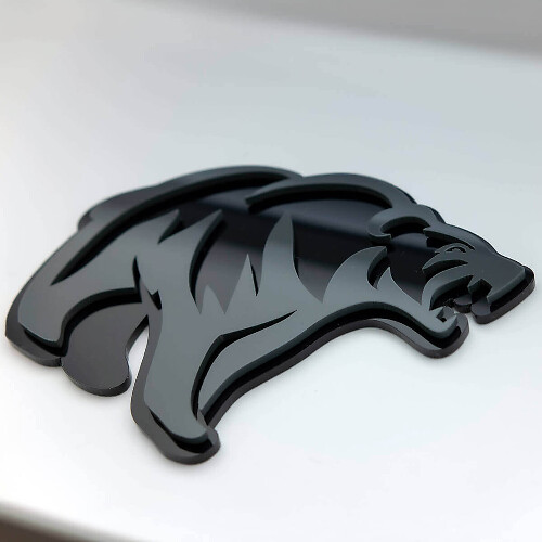 Angry Grizzly Bear 3D Fender Badge Emblem _1