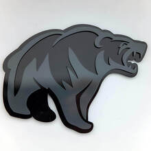 Angry Grizzly Bear 3D Fender Badge Emblem _2