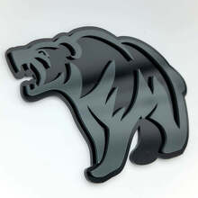Angry Grizzly Bear 3D Fender Badge Emblem _4