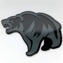 Angry Grizzly Bear 3D Fender Badge Emblem _5