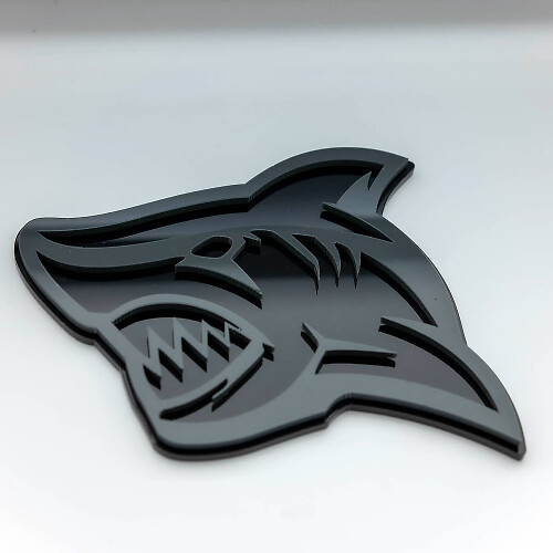 Shark 3D Fender Badge Emblem