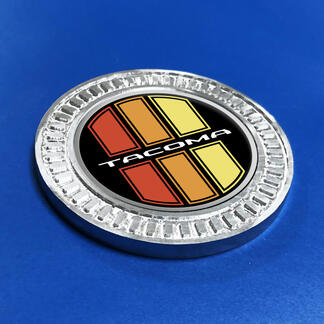 3D Badge Toyota Tacoma Vintage TRD Retro Heritage Racing Stripes Metal Aluminum Emblem
