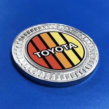 3D Badge Toyota Vintage TRD Retro Heritage Racing Stripes Metal Aluminum Emblem
 2