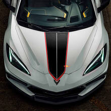 Double Hood Stripes Vinyl Decal For Chevrolet Corvette C8_2