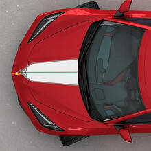 Double Hood Stripes Vinyl Decal For Chevrolet Corvette C8_3