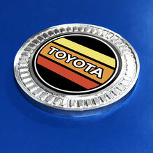 3D Badge Toyota Vintage TRD Retro Heritage Racing Stripes Metal Aluminum Emblem 2
 2