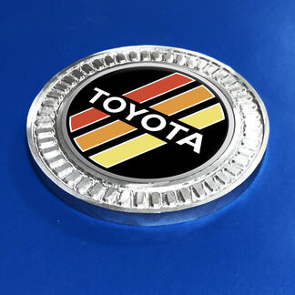 3D Badge Toyota Vintage TRD Retro Heritage Racing Stripes Metal Aluminum Emblem 3
