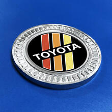 3D Badge Toyota Vintage TRD Retro Heritage Racing Stripes Metal Aluminum Emblem 3
 2