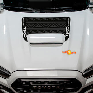 Toyota Tacoma TRD Off road Sport PRO Hood Scoop Polynesian style 2 colors Decal Graphics 2016-2024 2
