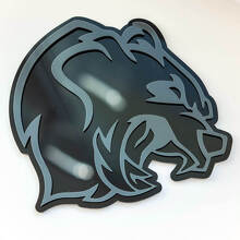 Custom Angry Grizzly Bear 3D Fender Badge Emblem_4