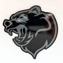Custom Angry Grizzly Bear 3D Fender Badge Emblem_5