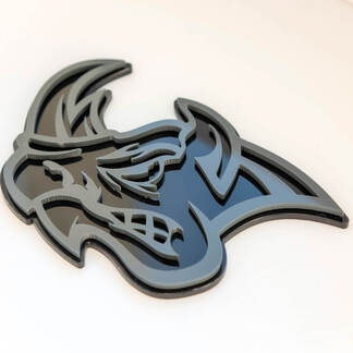 Rhino Custom 3D Badge Fender Badges Emblem
