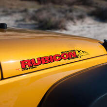 Rubicon Mountain Style Hood Side Vinyl Decal Kit for Jeep Wrangler _2