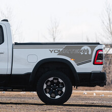 Custom Lettering Mopar Style Bedside Vinyl Decal Sticker for Dodge Ram 1500_2
