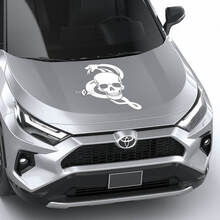 Snake with Skull Universal Hood Vinyl Decal Graphic Sticker
 3