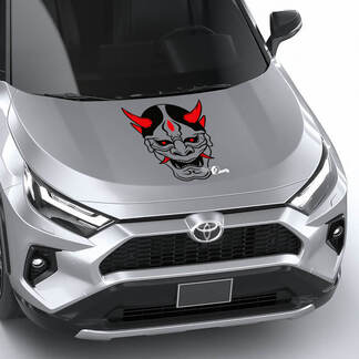 Mask Hannya Japanese Noh Universal Hood Vinyl Decal Graphic Sticker 2
 1