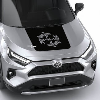 Koi fish RAV4 Hood Vinyl Decal Graphic Sticker fit to Toyota RAV4
