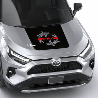 Koi fish RAV4 Hood Vinyl Decal Graphic Sticker fit to Toyota RAV4 2
