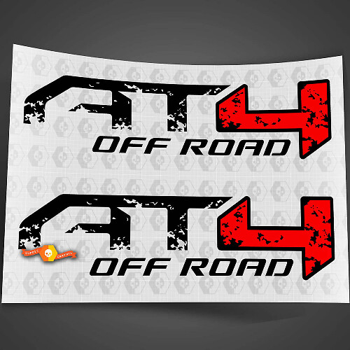 AT4 Off Road Distressed Side Vinyl Decals for GMC Sierra 1500