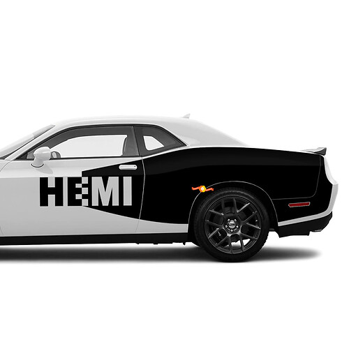 Billboard Hemi Sticker Decal Graphic Vinyl fit to Dodge Challenger
