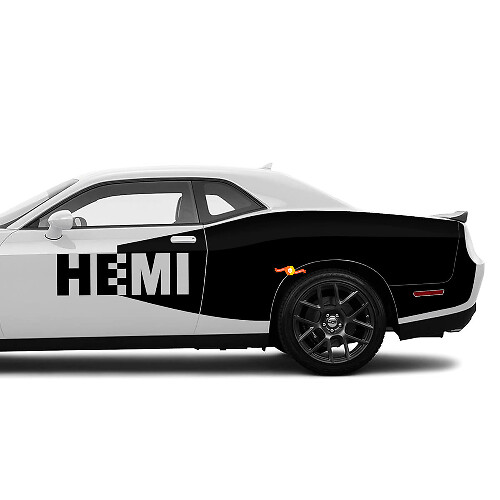 HEMI Style Side Vinyl Decal Set for Dodge Challenger