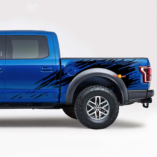 Roush Splash Style Bedside Vinyl Decal Kit for Musclecar Truck