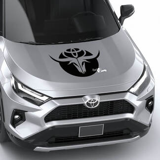 Bull Horns Toyota RAV4 Hood Vinyl Decal Graphic Sticker fit to Toyota RAV4
