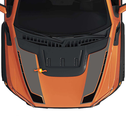 Twin Hood Stripes Vinyl Decal Kit for Musclecar truck 