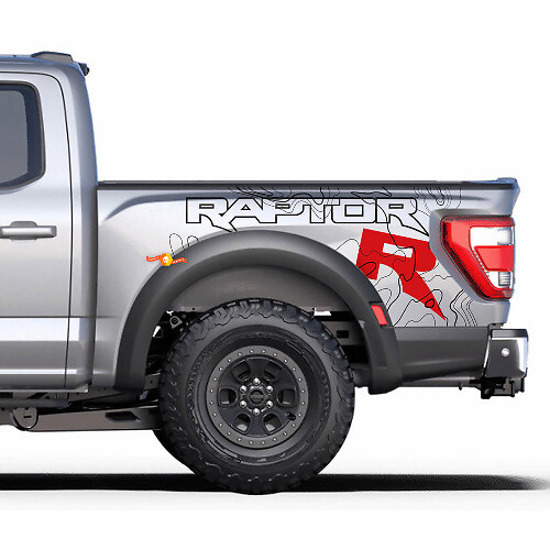 Bedside Side Graphics fit to Ford F150 Raptor R Vinyl Sticker Decal kit stripes

