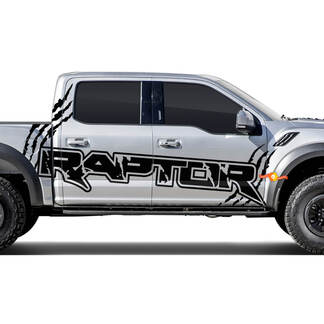 2 Side F-150 Ford Raptor Claw Splash Decal Graphics stickers chatter
