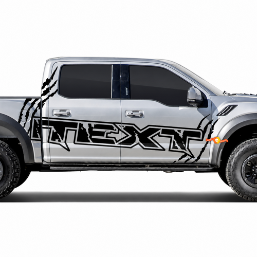 Custom Text Side Claw Splash Vinyl Decal Graphics Sticker for Musclecar truck power truck