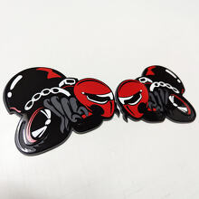 Custom 3D HellBee Black Widow Spider Fender Badge for Dodge_3
