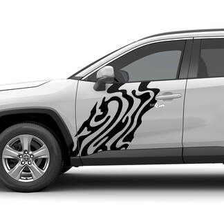 Side Abstract Vinyl Decal Graphic Sticker fit to Toyota RAV4
