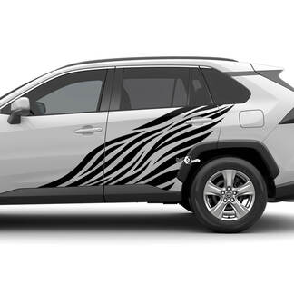 Side flame Graphic Vinyl Decal Graphic Sticker fit to Toyota RAV4
 1