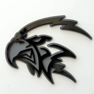 Custom 3D Badge Trackhawk Hellhawk Black vs Grey logo Fender Badges Emblem
 1