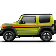 2X Suzuki JIMNY Two Colors Stripes Side Doors Decal Sticker Graphics
 2